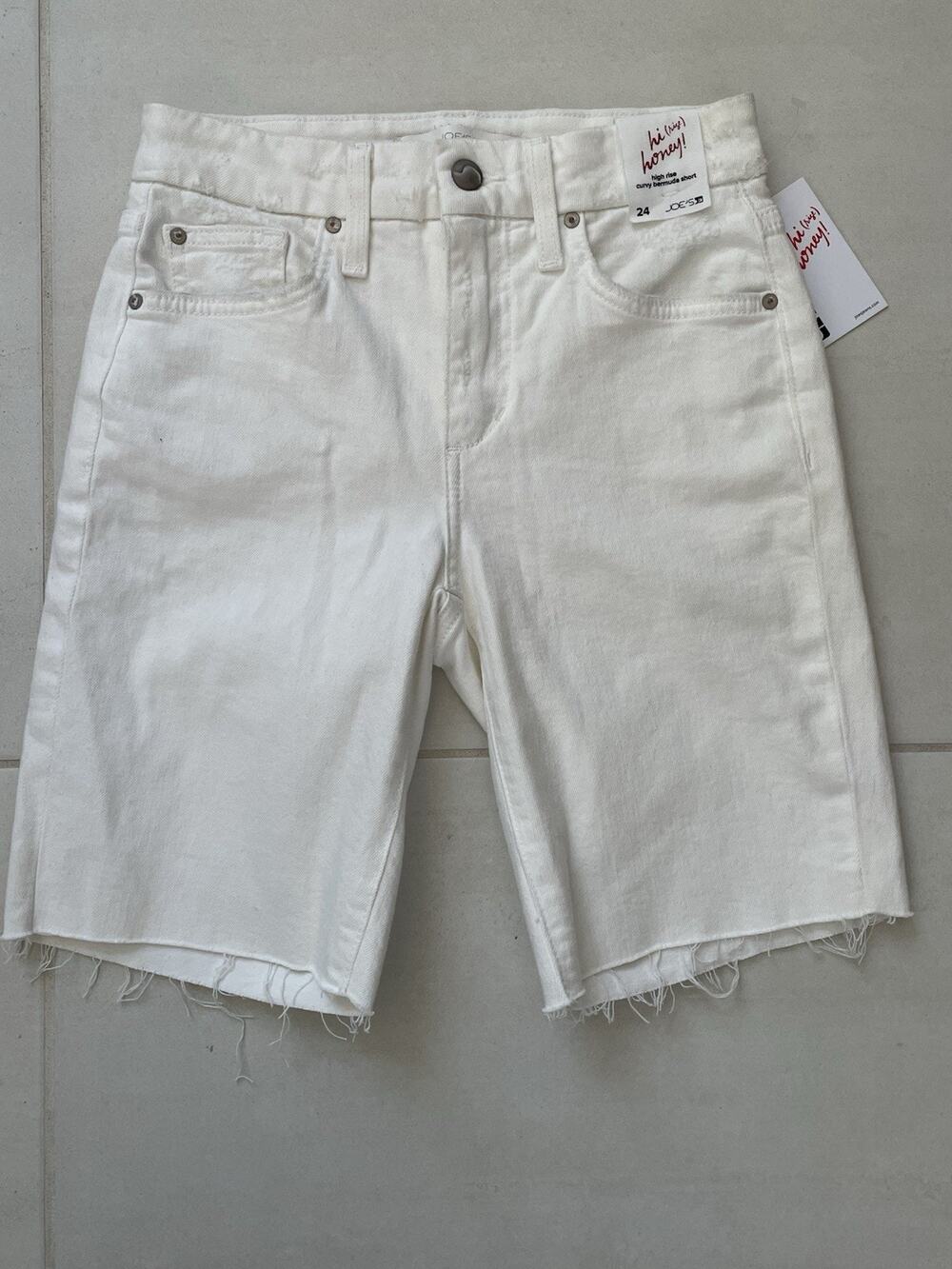 Joe's Shorts Bermuda High Rise Cut Off Distressed Denim Jean Mattie